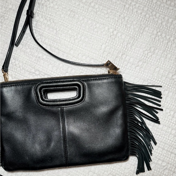MAJE - M Duo Black Leather Crossbody / Clutch - Picture 4 of 15